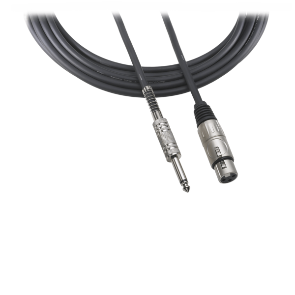 XLRF-1/4" FOR MICS WITH XLR OUTPUT AND PIN 2 HOT; 25'
